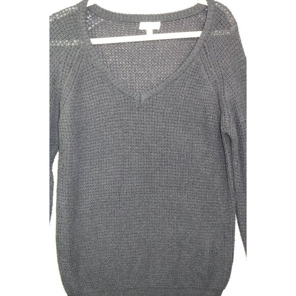 Umgee USA Black Open Knit Long Sleeve Sweater Tunic-Size Large - Picture 2 of 8